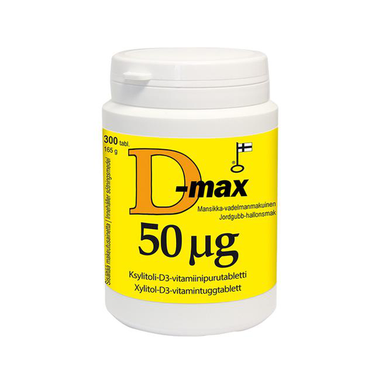 D-max D-vitamiini 50 mikrog 90 tabl