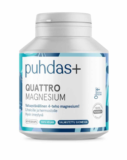 Puhdas+ Quattro Magnesium, 60 kaps.