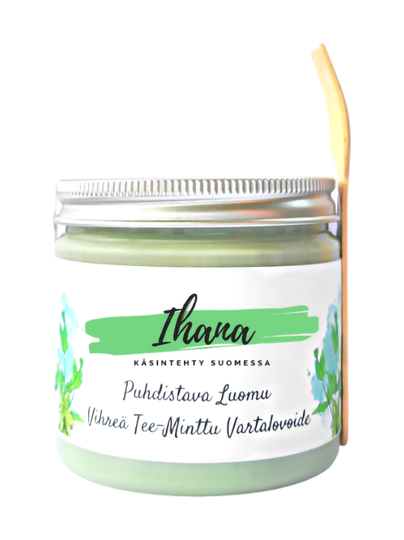 Ihana puhdistava luomu vihreä tee-minttu vartalovoide 170ml