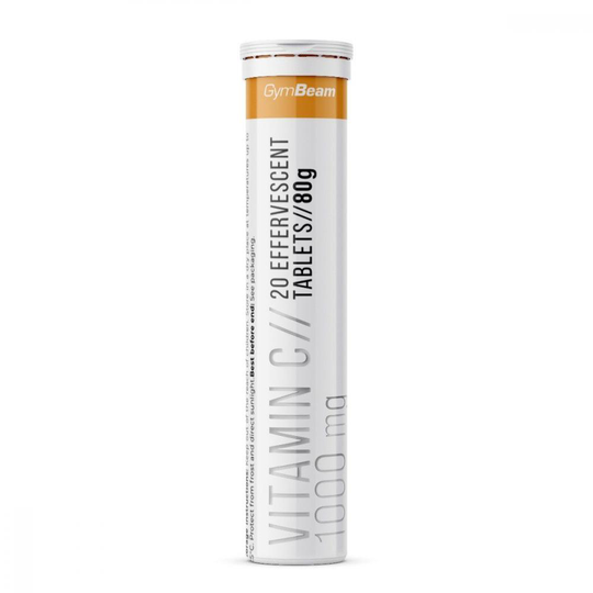 GymBeam Vitamin C 1000 mg -poretabletti, 20 tabl.