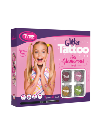 Tytoo kimalletatuointisetti glamour