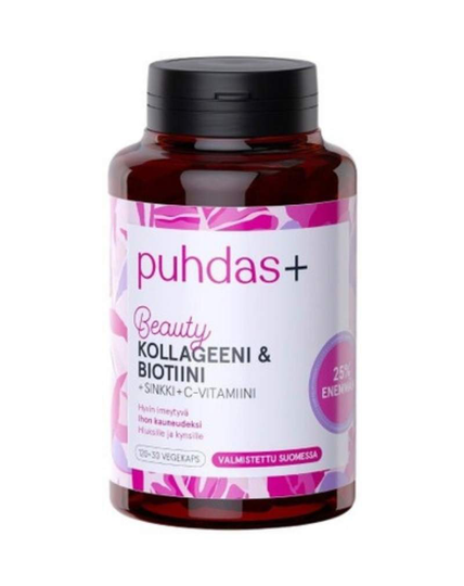 Puhdas+ Beauty Kollageeni&Biotiini, 120 + 30 kaps.