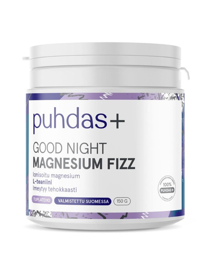 Puhdas+ Good Night Magnesium Fizz, 150 g