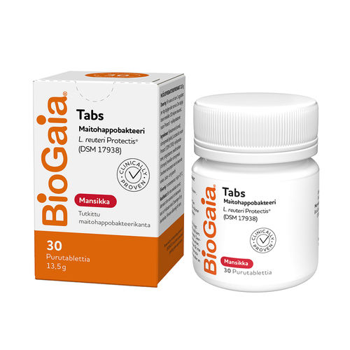 BioGaia Tabs mansikka 30 purutablettia