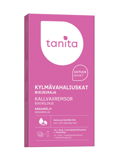 Tanita bikini wax strips -kylmävahaliuskat bikinialueelle 12kpl
