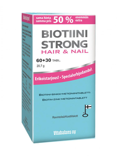Biotin Strong Hair&Nail, 60 + 30 tabl.