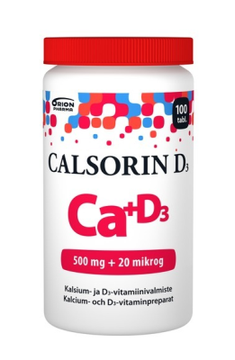Calsorin D3 500 mg + 20 µg 100 tablettia *