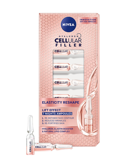 Cellular hyaluron filler + elasticity-reshape 7 nights ampoules -seerumiampullit 7 x 1,8 ml