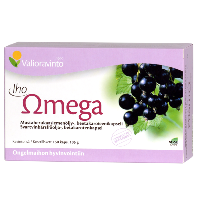 Iho Omega 150 kaps mustaherukansiemenöljy
