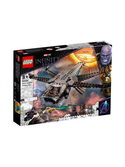 Lego super heroes mustan pantterin lohikäärmelentokone 76186