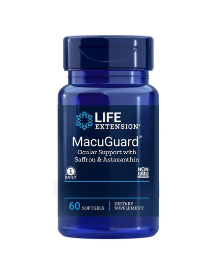 LifeExtension MacuGuard® Ocular Support with Astaxanthin, 60 kaps.