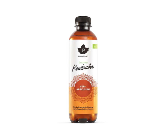 Puhdistamo Kombucha 370 ml, Veriappelsiini