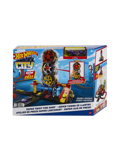 Mattel hot wheels city leikkisetti rengaskauppa