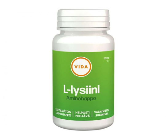 Vida L-lysiini, 60 tabl.