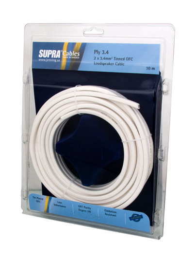 Supra ply 2x2.0mm2 kaiutinjohto, 10m paketti