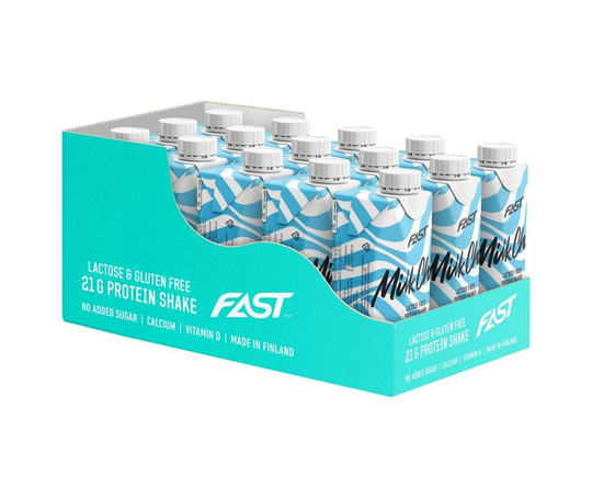 15 kpl FAST Protein Shake, 250 ml, Milk Choco