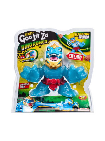 Heroes of goo jit zu hahmo dino power deluxe supagoo dino, valoilla ja äänillä