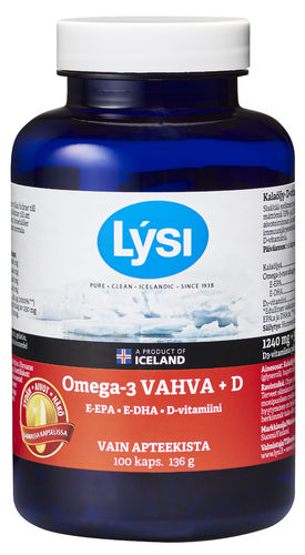 Lysi Vahva Omega-3 + D 100 kapselia