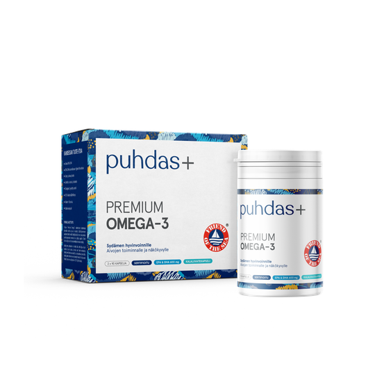 Puhdas+ Premium Omega-3 1000 mg 180 kaps