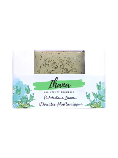 Ihana puhdistava luomu vihreä tee-minttusaippua 110g