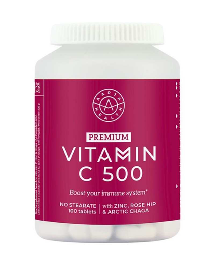 Aarja Health C-vitamiini 500, Sinkki&Pakurikääpä, 100 tabl.