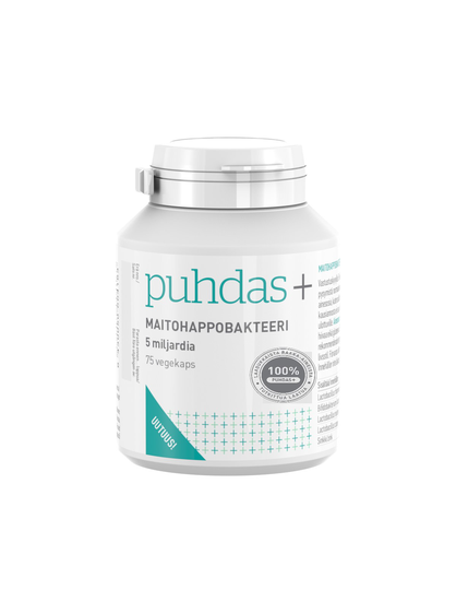 Puhdas+ Maitohappobakteeri 5 Mrd vegekaps 75 kpl