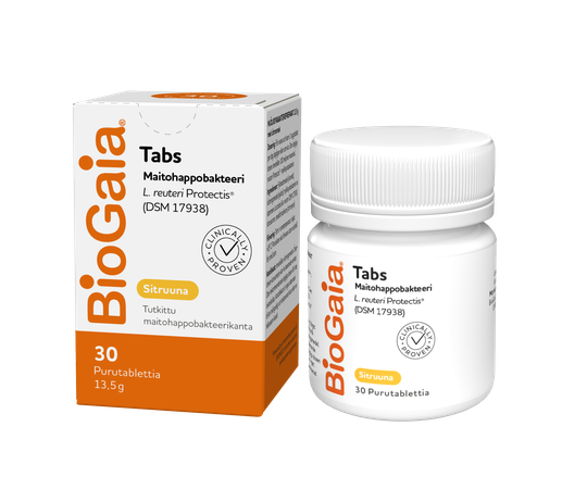 BioGaia Tabs maitohappobakteeri Sitruuna 30 tabl