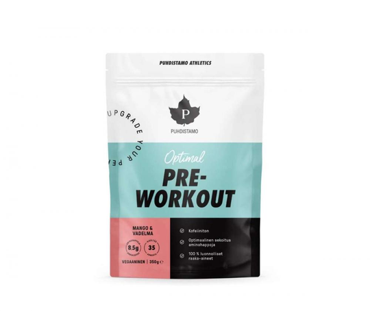 Puhdistamo Athletics Optimal Pre-Workout, 350 g, Mango&Vadelma