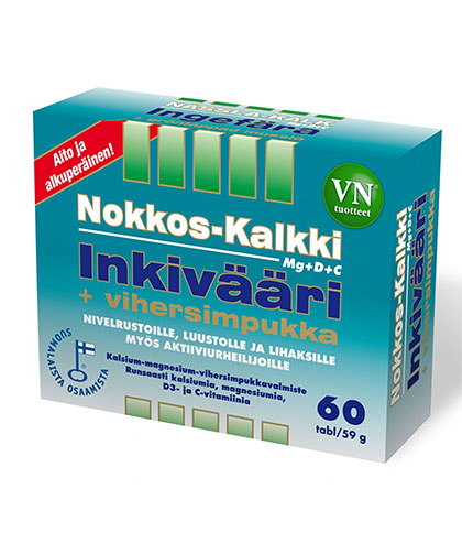 Nokkos-Kalkki-Ink.+Vihersimp. 60 tabl