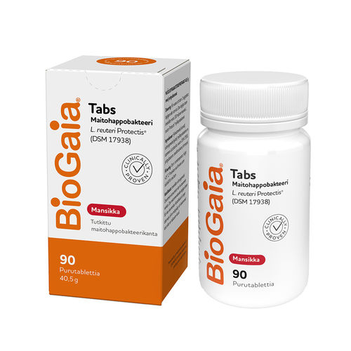 BioGaia Tabs mansikka 90 purutablettia