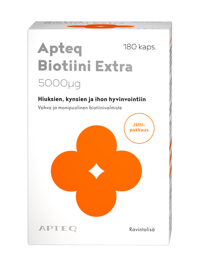 Apteq biotiini extra 180 kapselia