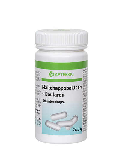 APTEEKKI Maitohappobakteeri+Boulardii 60 enterokaps