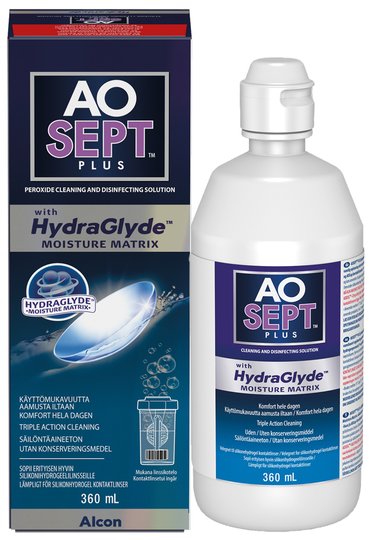 Aosept Plus Hydraglyde piilolinssineste 360ml